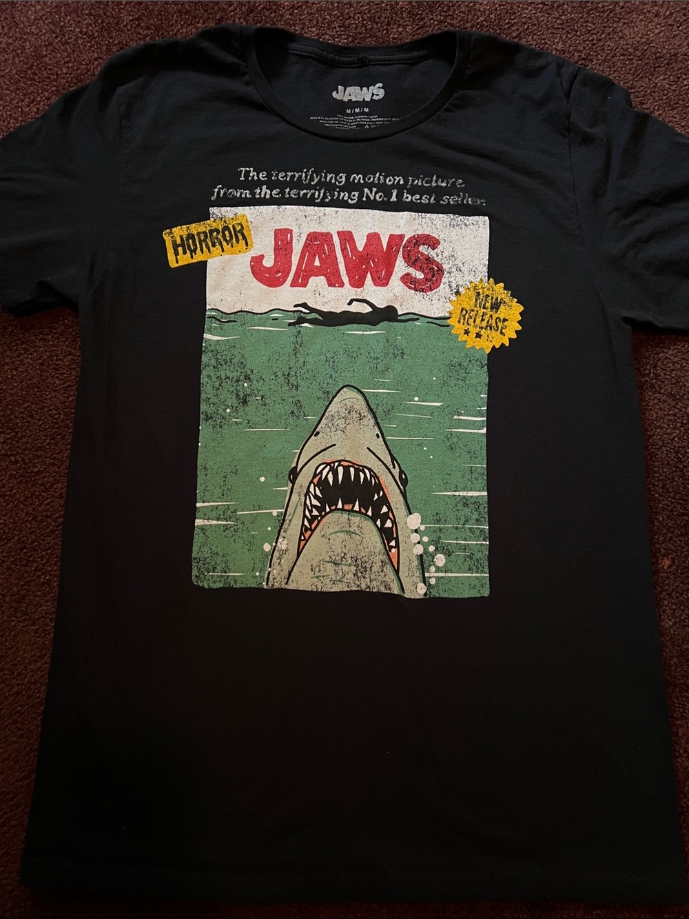 Jaws Graphic Short Sleeve Tee - Black